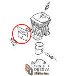 Štitnik cilindra za Husqvarna 136 137 141 142 zamenski - Slika 2